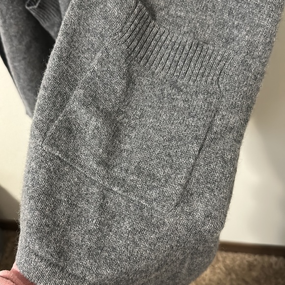 Nordstrom Gray Cashmere Open Poncho/Cardigan Sweater One Size - Picture 7 of 13